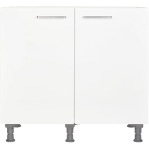 Nobilia Unterschrank UD90 mit 2 Türen und 1 Einlegeboden, Alpinweiß, 90cm