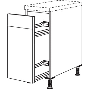 Nobilia Unterschrank mit Apothekerauszug Junior UAJ30 23129