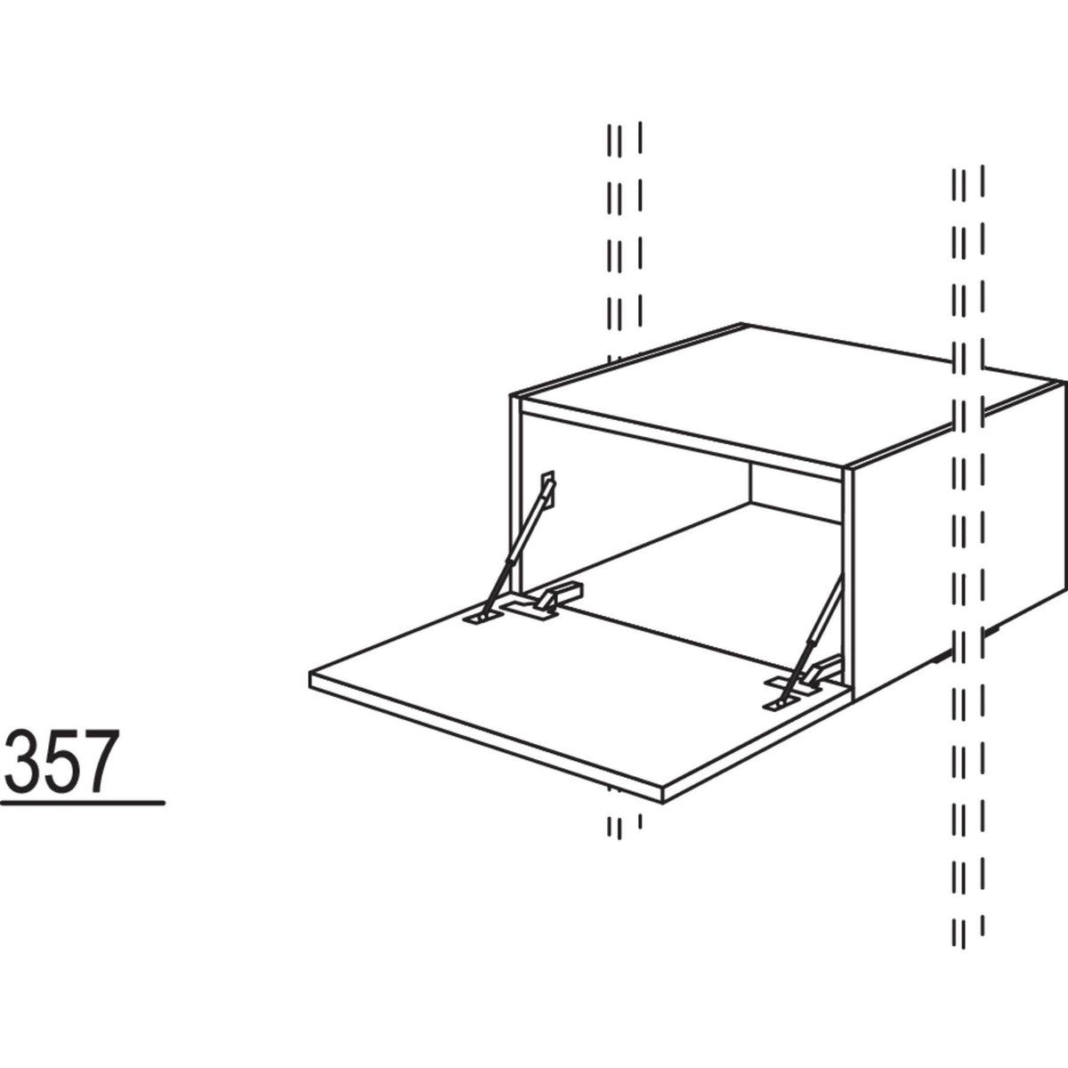 Nobilia Unterschrank mit Barklappe UKBRS90-36 36969