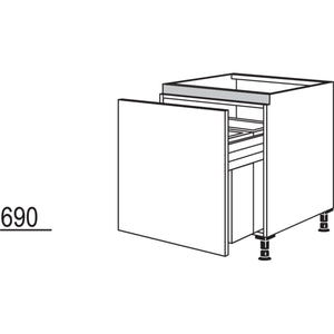 Nobilia Unterschrank mit Mülltrennsystem Euro-Cargo NUASL-EC50 51472