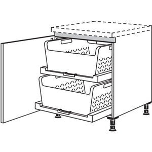 Nobilia Unterschrank mit Waeschekorb-Tablar Laundry-Area NUWTAB60 50502