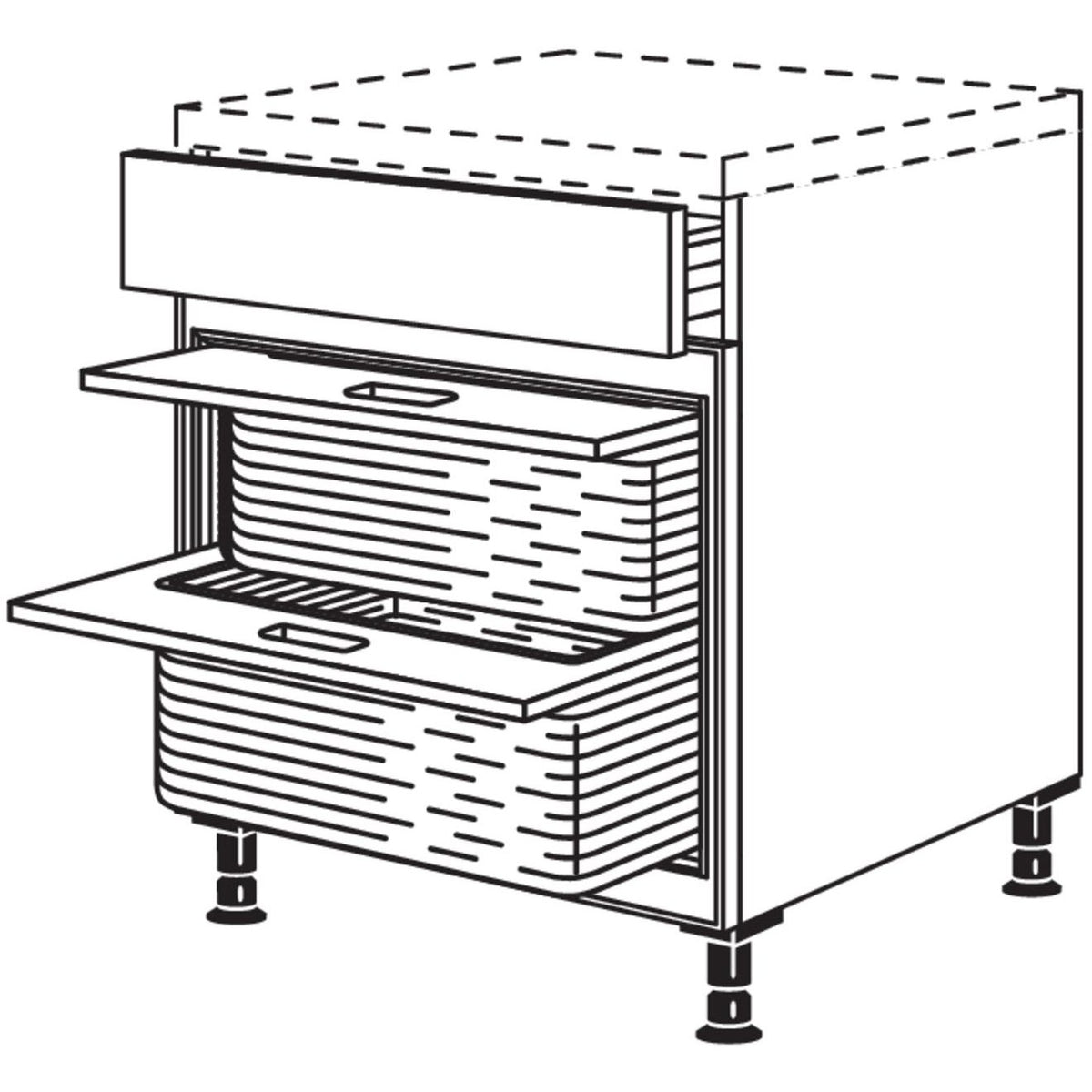 Nobilia Unterschrankregal Landhaus USWK50 22042