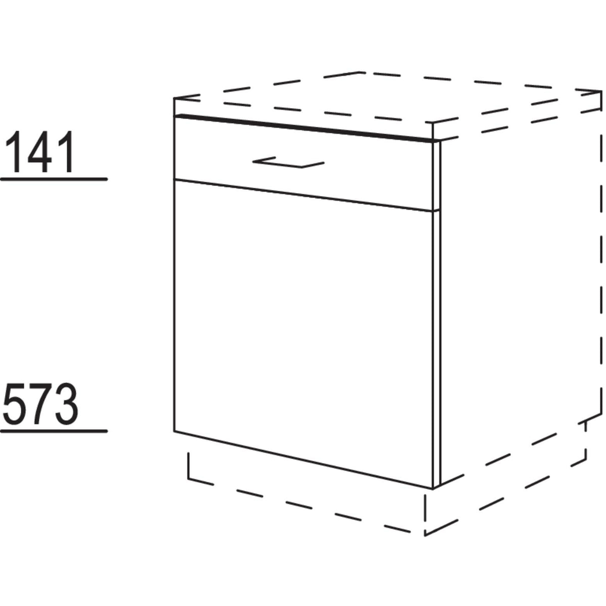 Nobilia Verstiftete Tuerfront GSB60-I 9866