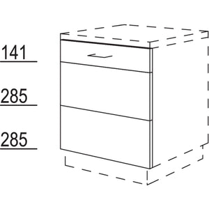 Nobilia Verstiftete Tuerfront in geteilter Optik GSBVS2A60 9854