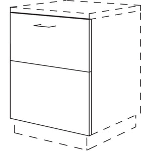 Nobilia Verstiftete XL-Tuerfront in geteilter Optik GSBVD2A45-X 34861