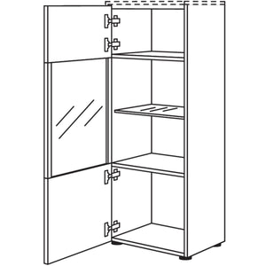 nobilia Vitrine in Echtholz-Furnier HVEF45-130 51947