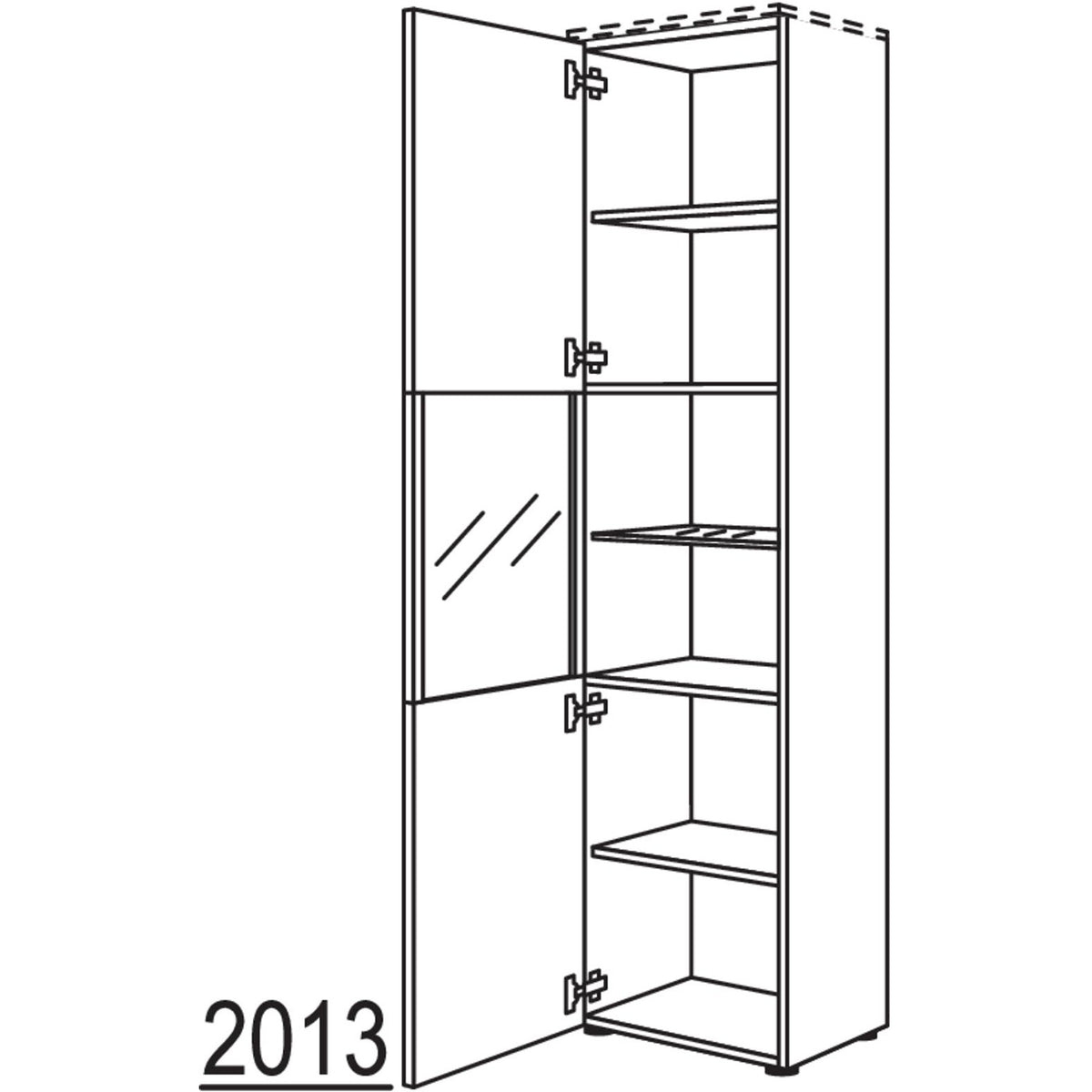 nobilia Vitrine in Echtholz-Furnier HVEF45-202 51967