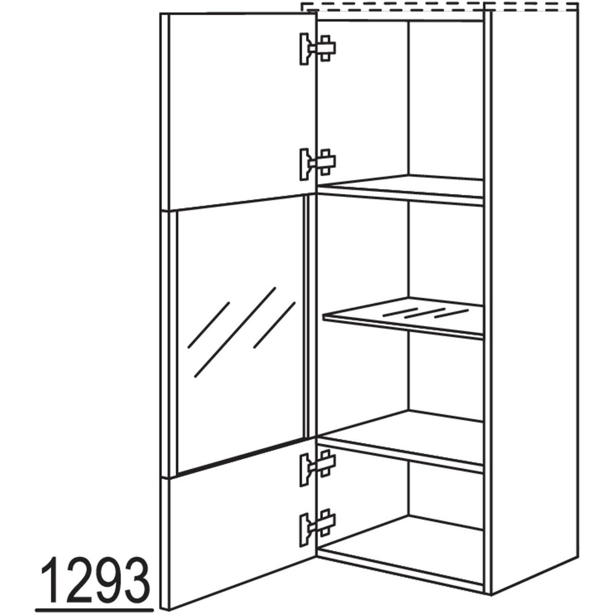 nobilia Vitrine in Echtholz-Furnier MVEF45-130 51927