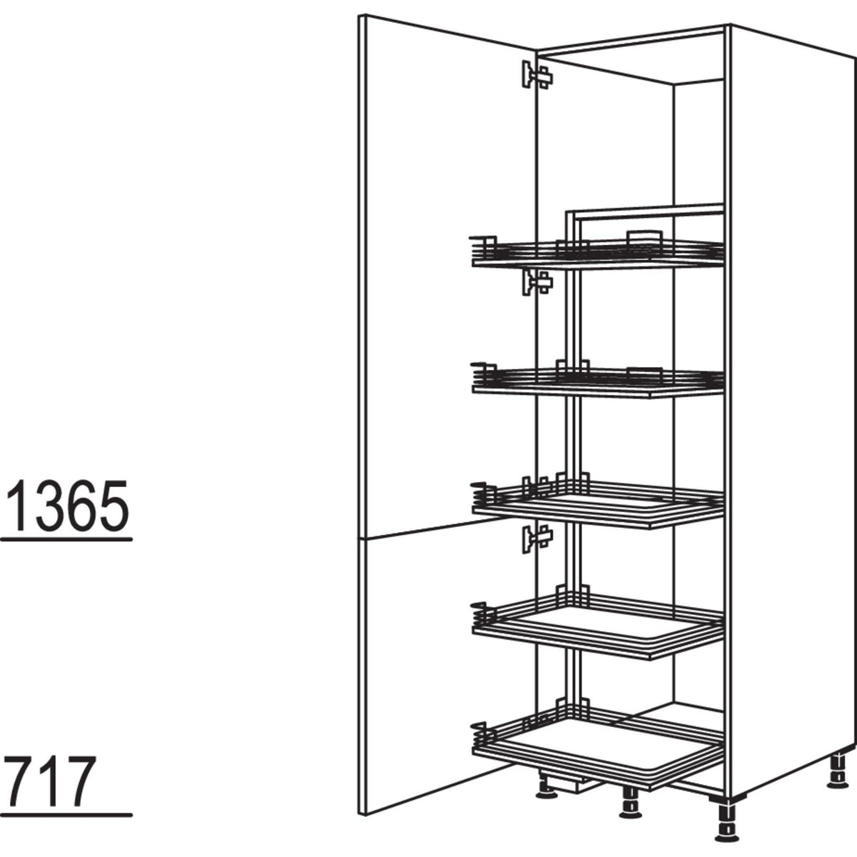 Nobilia Vorratsschrank Cargo HDC60-2 35060