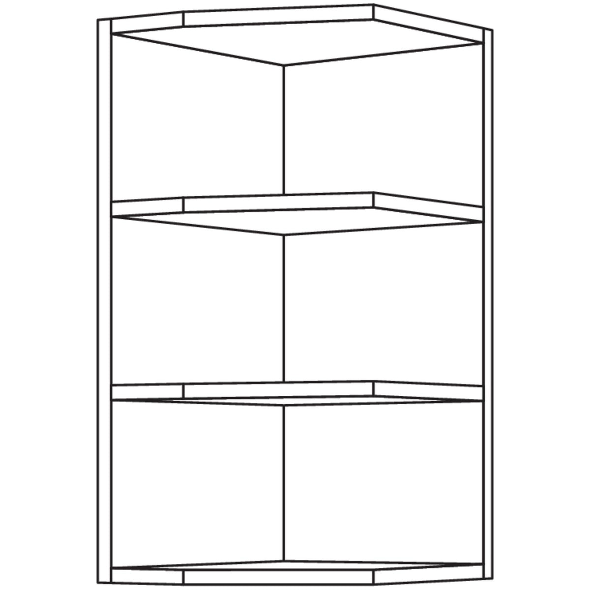 Nobilia Wand-Abschlussregal- abgeschrägt WRA32-1 31722