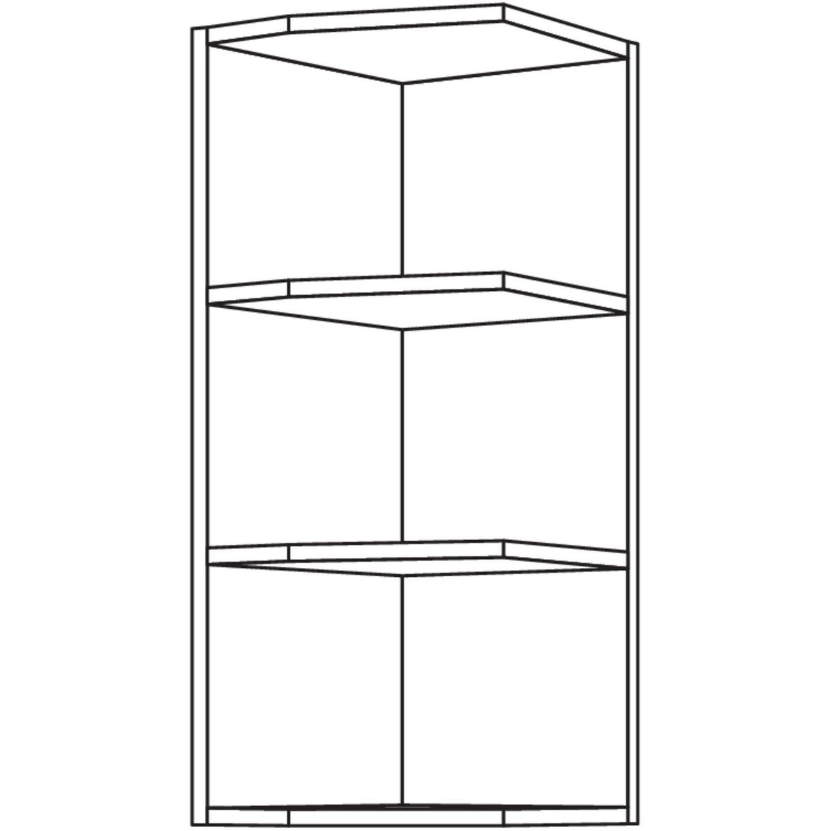Nobilia Wand-Abschlussregal WRA32-3 51722