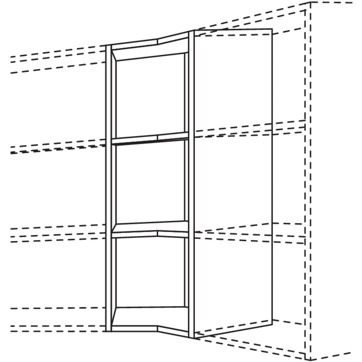 Nobilia Wand-Eckregal 135--Ecklösung WRED-2 41574