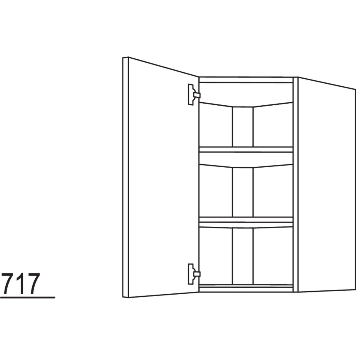 Nobilia Wand-Eckschrank- diagonal WED65-1 31150