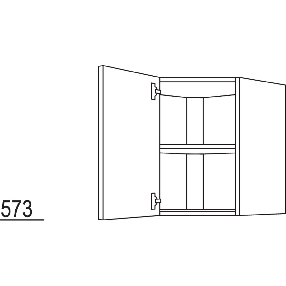 Nobilia Wand-Eckschrank- diagonal WED65-58 26063