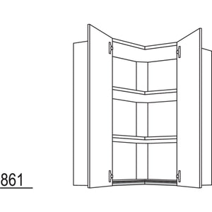 Nobilia Wand-Eckschrank NWE90-45-3 68697