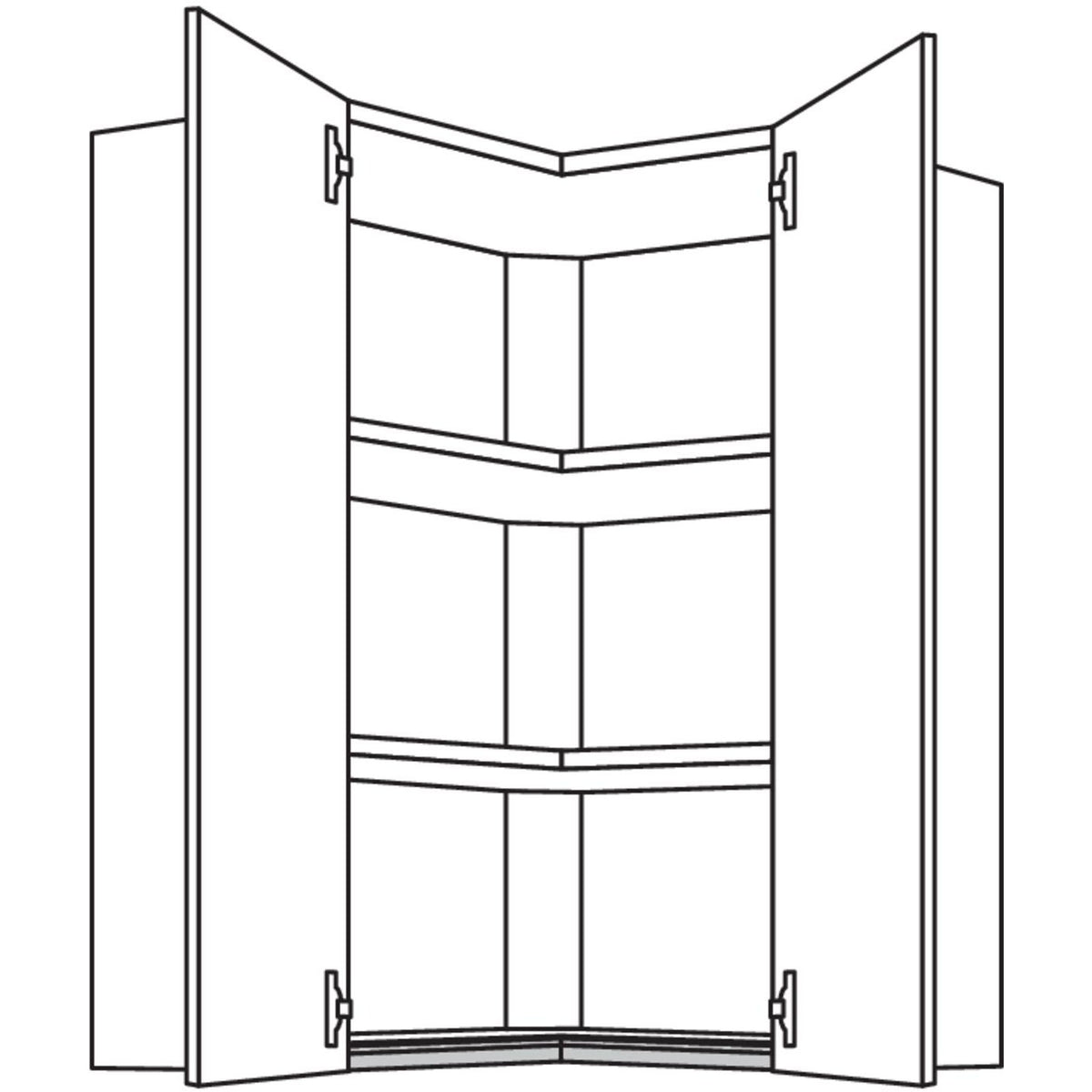 Nobilia Wand-Eckschrank NWE65-3 69165