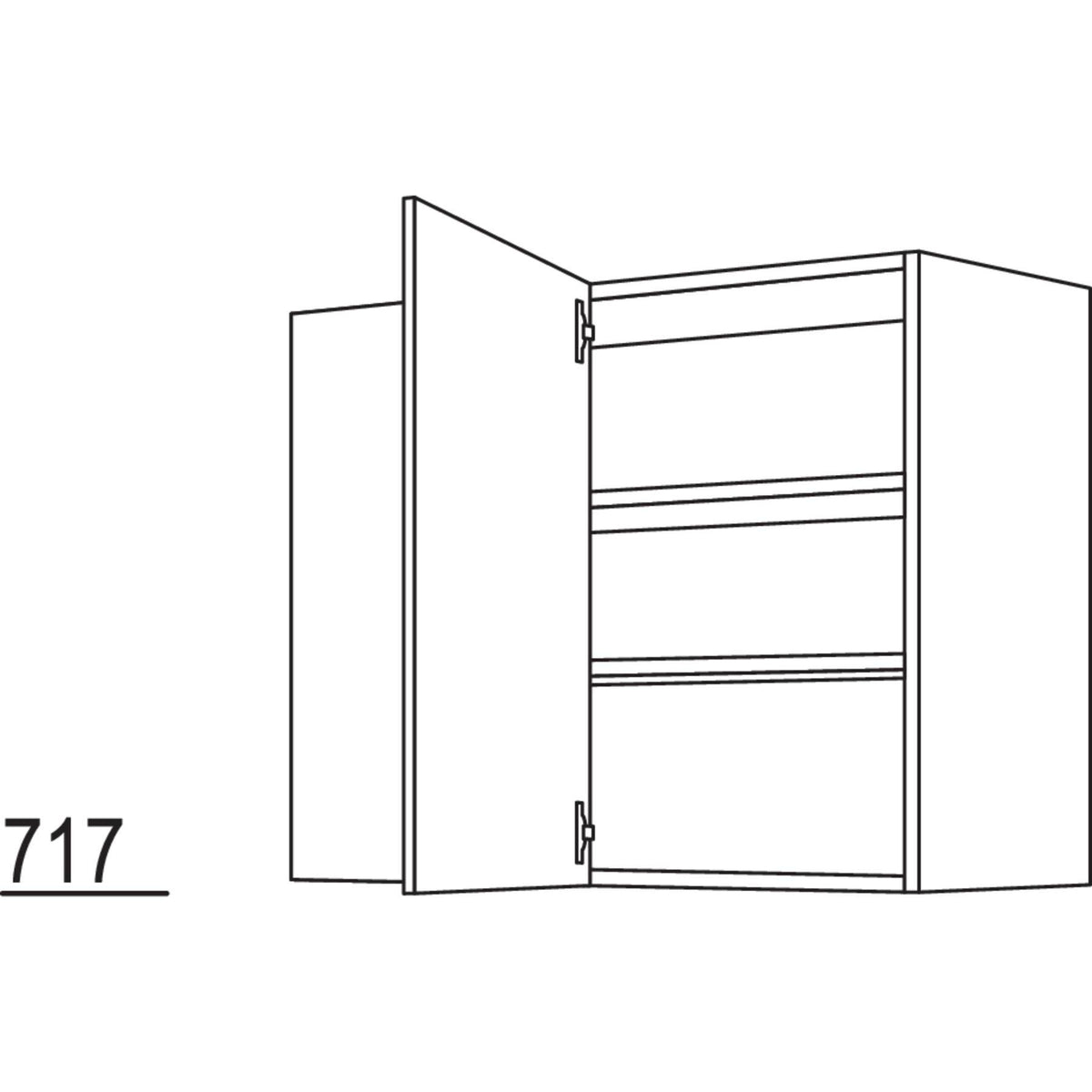 Nobilia Wand-Eckschrank WE60-20-1 32677
