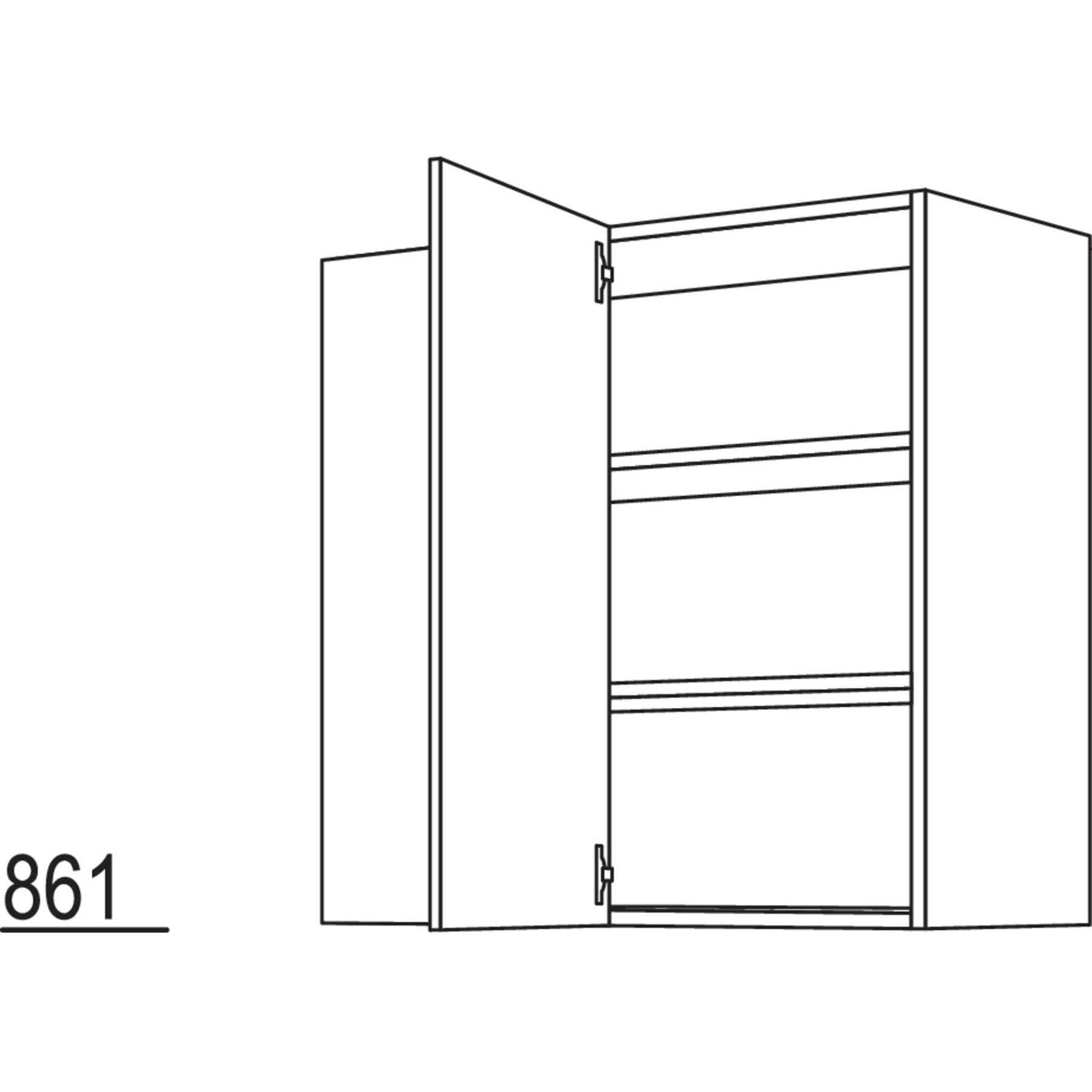 Nobilia Wand-Eckschrank WE80-35-3 51687