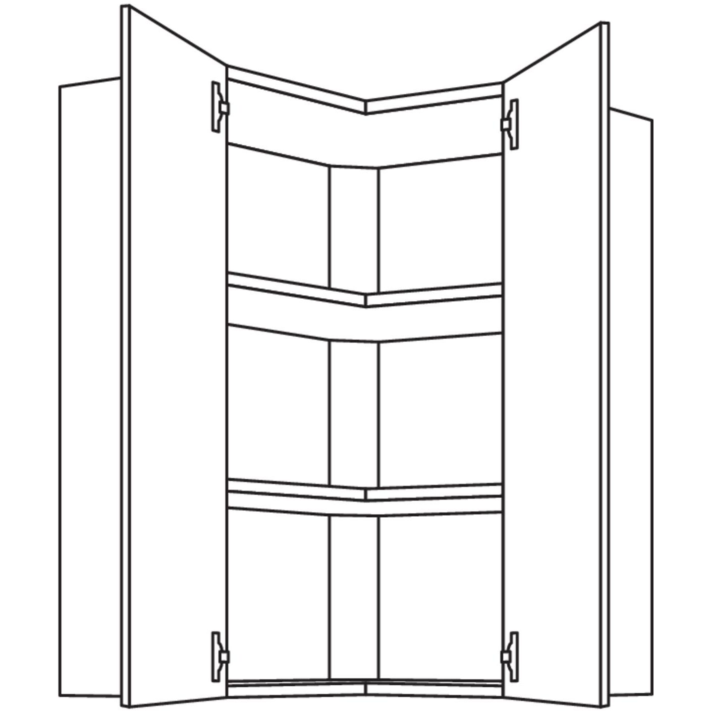 nobilia armario de esquina de pared WE60-3 60 cm