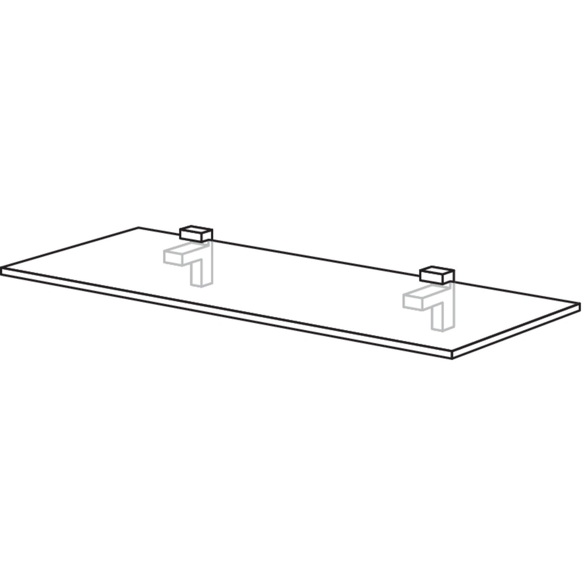 Nobilia Wandbord mit Bodenhaltern- 16 mm stark VB16258 16920