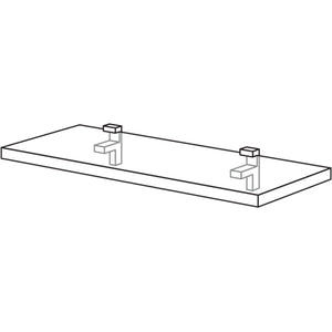 Nobilia Wandbord mit Bodenhaltern- 25 mm stark VB25-258 25920