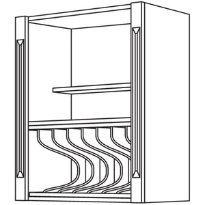 Nobilia Wandregal Landhaus mit Tellerhalter WRTH60-3 53732