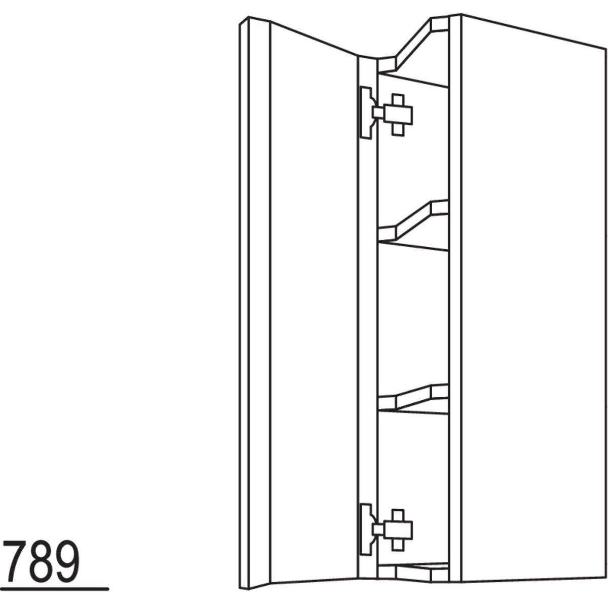Nobilia Wandschrank- diagonal WZ30-2 41032