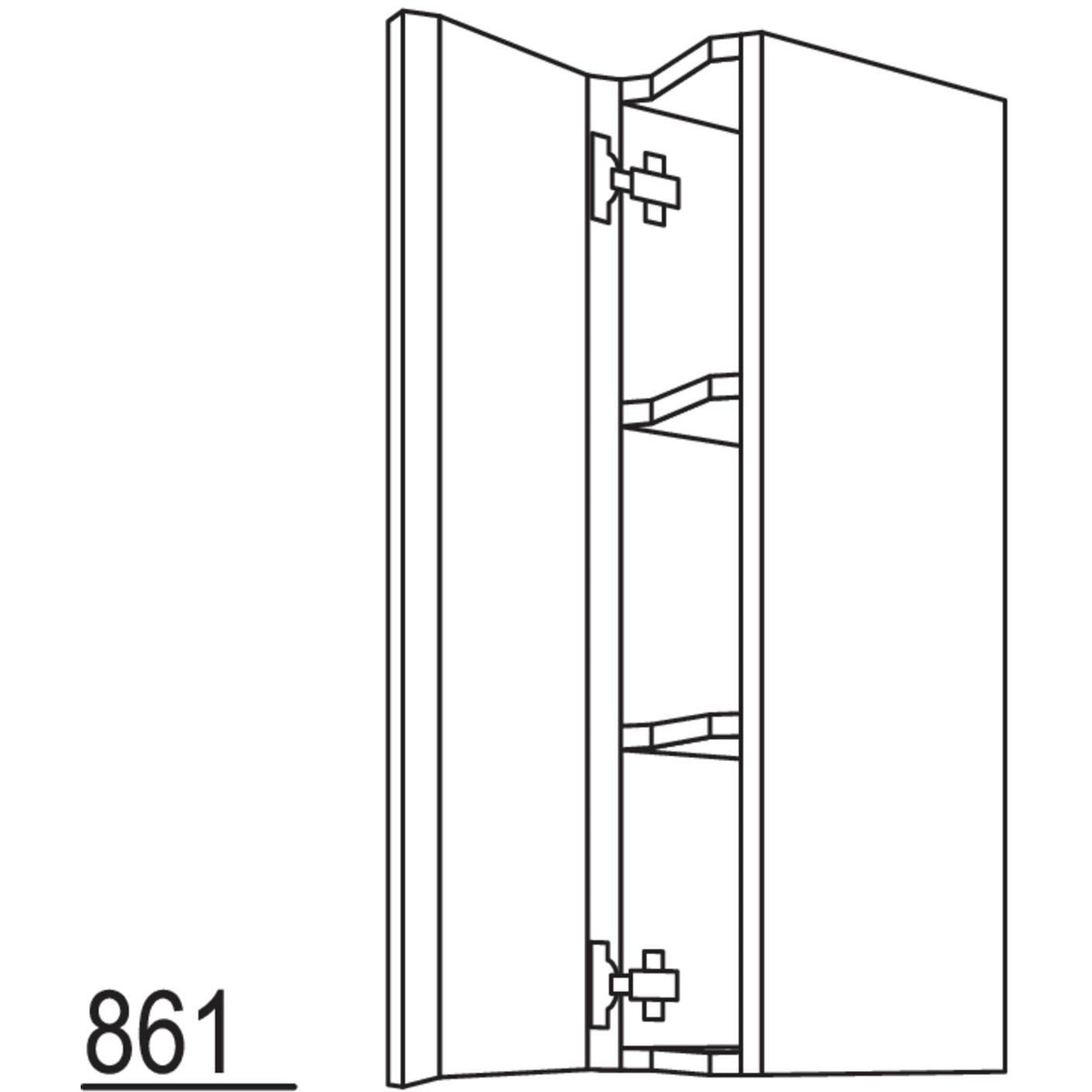 Nobilia Wandschrank- diagonal WZ30-3 51032