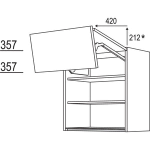 Nobilia Wandschrank Falt-Lifttuer NWFL60-1 64346