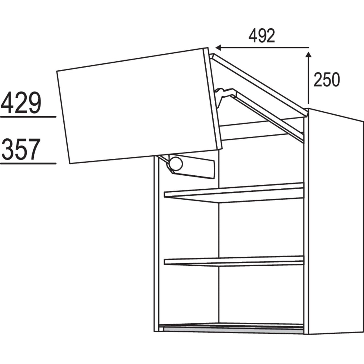 Nobilia Wandschrank Falt-Lifttuer NWFL60-2 66346