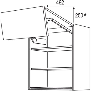 Nobilia Wandschrank Falt-Lifttuer NWFL120-2 66352