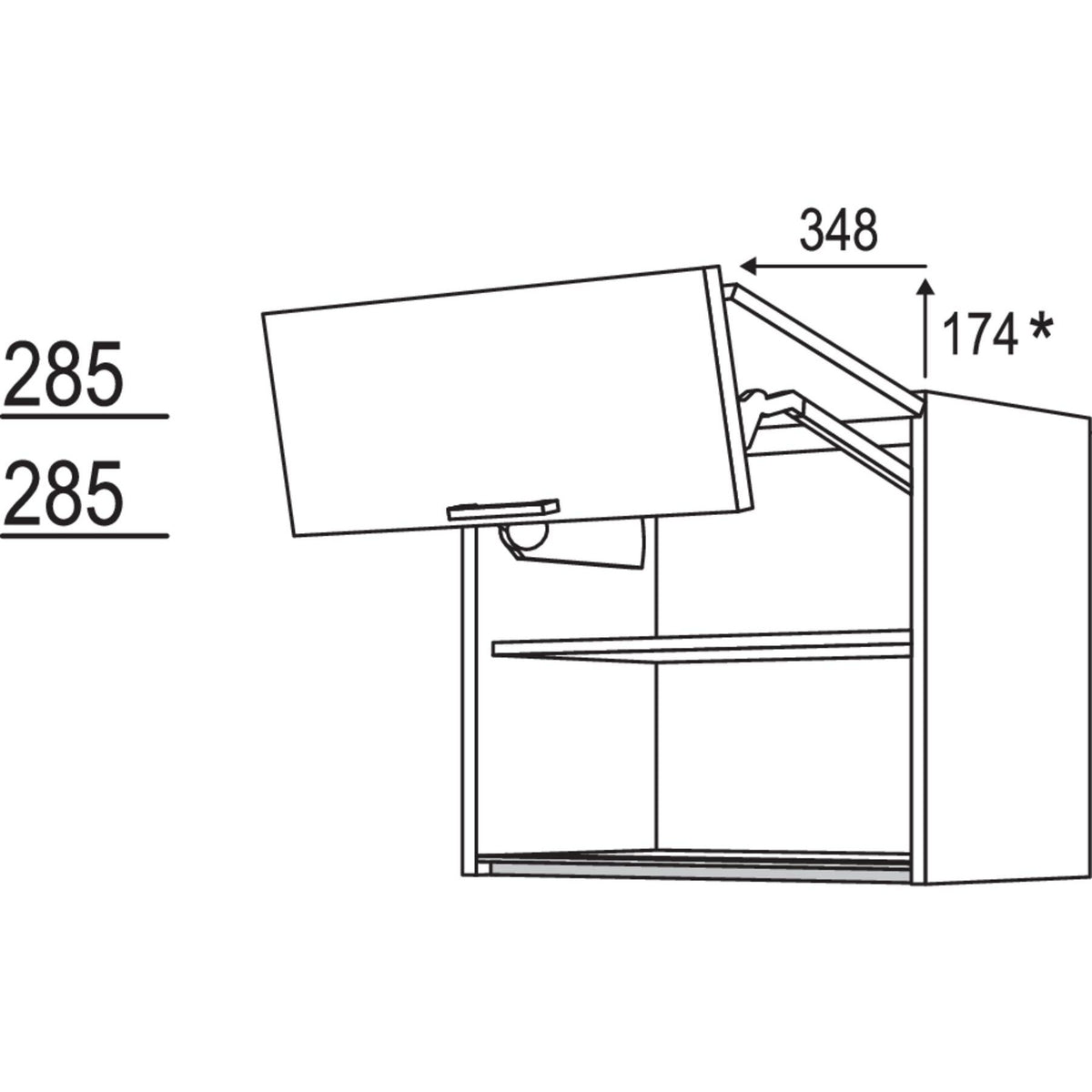Nobilia Wandschrank Falt-Lifttuer NWFL100-58 65350