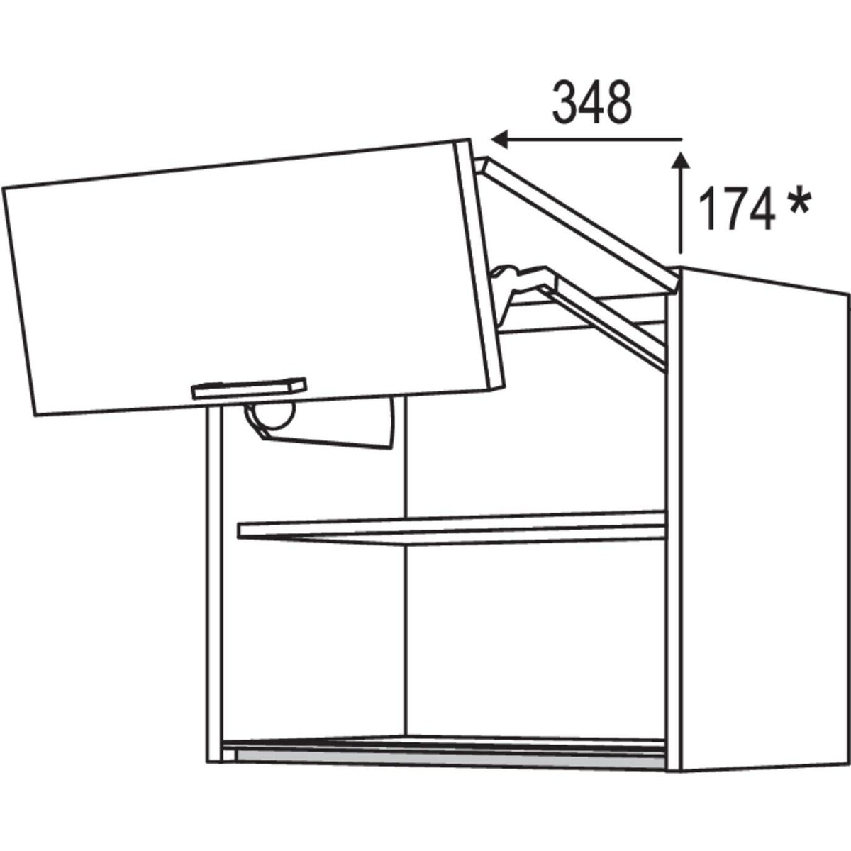 Nobilia Wandschrank Falt-Lifttuer NWFL90-58 65349