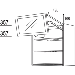 Nobilia Wandschrank Falt-Lifttür NWFLG100-1 64360