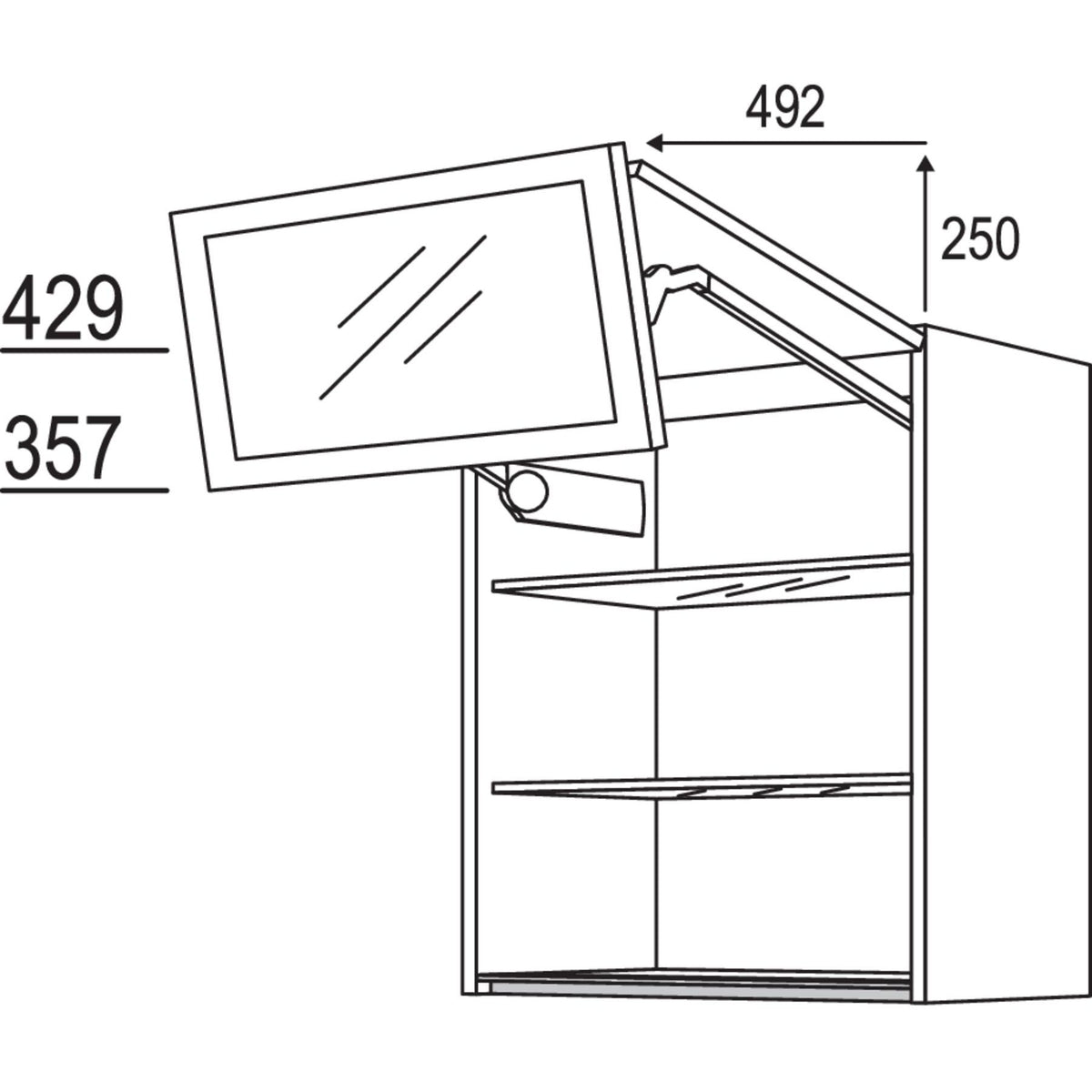 Nobilia Wandschrank Falt-Lifttuer NWFLG60-2 67396