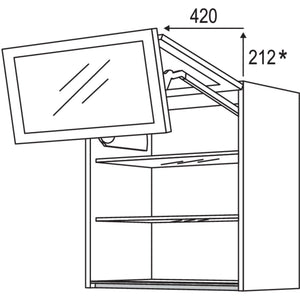 Nobilia Wandschrank Falt-Lifttuer NWFLGG60-1 64372