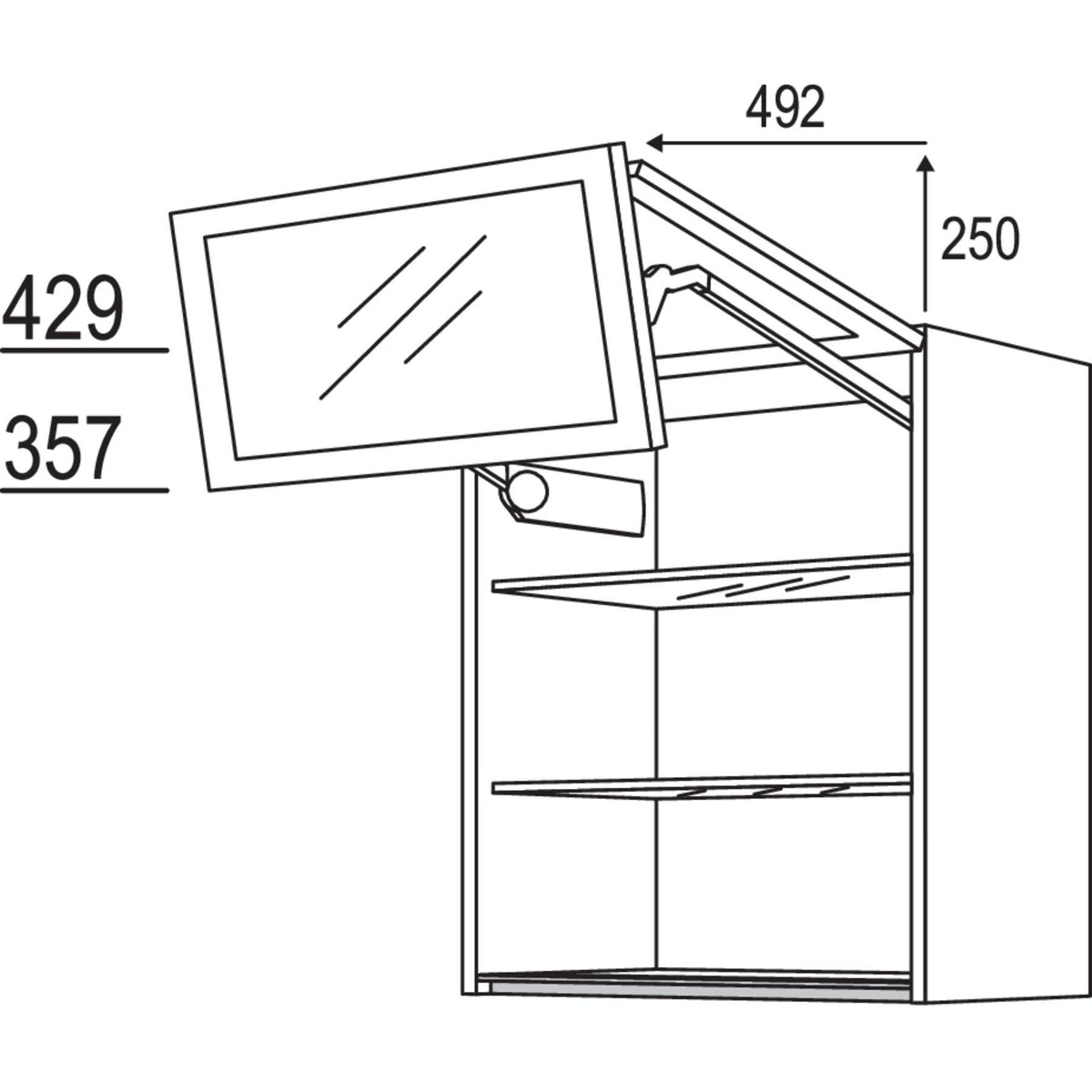 Nobilia Wandschrank Falt-Lifttuer NWFLGG60-2 66412