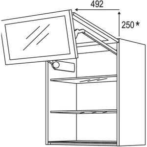 Nobilia Wandschrank Falt-Lifttuer NWFLGG60-2 66412