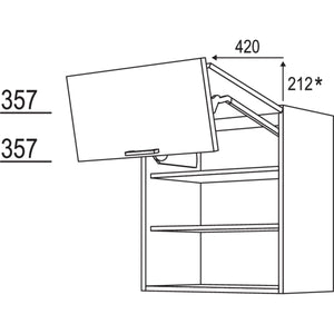 Nobilia Wandschrank Falt-Lifttuer WFL60-1 32346