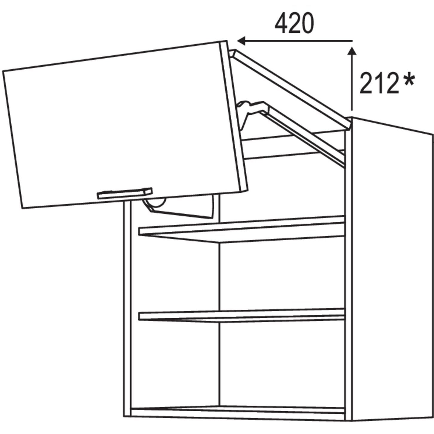 nobilia armario de pared con puerta elevable plegable WFL50-1 50 cm