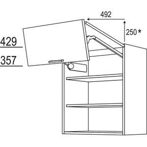 Nobilia Wandschrank Falt-Lifttuer WFL60-2 40346