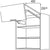 nobilia armario de pared con puerta elevable plegable WFL120-2 120 cm