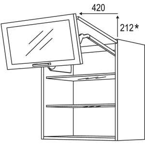 Nobilia Wandschrank Falt-Lifttuer WFLG80-1 32358