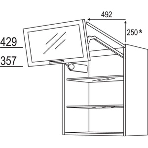 Nobilia Wandschrank Falt-Lifttuer WFLG60-2 45356