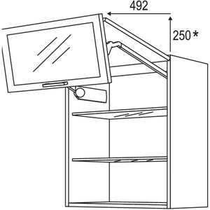 Nobilia Wandschrank Falt-Lifttuer WFLG60-2 45356