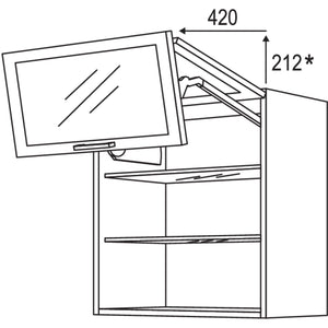 Nobilia Wandschrank Falt-Lifttuer WFLGG60-1 32372