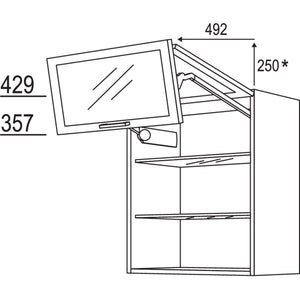 Nobilia Wandschrank Falt-Lifttuer WFLGG60-2 43412