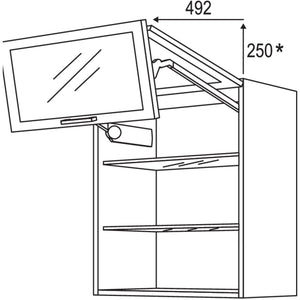 Nobilia Wandschrank Falt-Lifttuer WFLGG60-2 43412