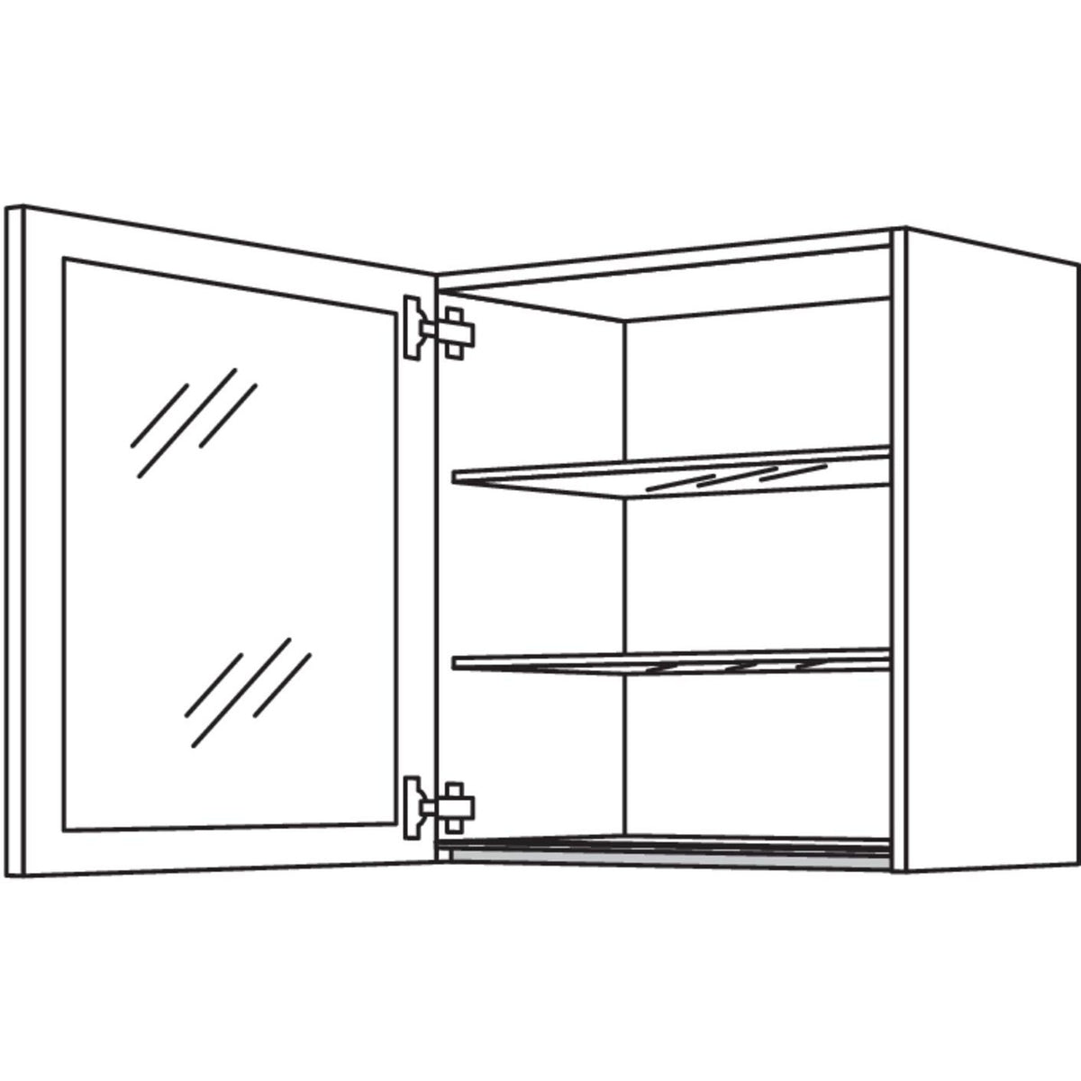 Nobilia Wandschrank Glasrahmentuer NWG45-1 64104
