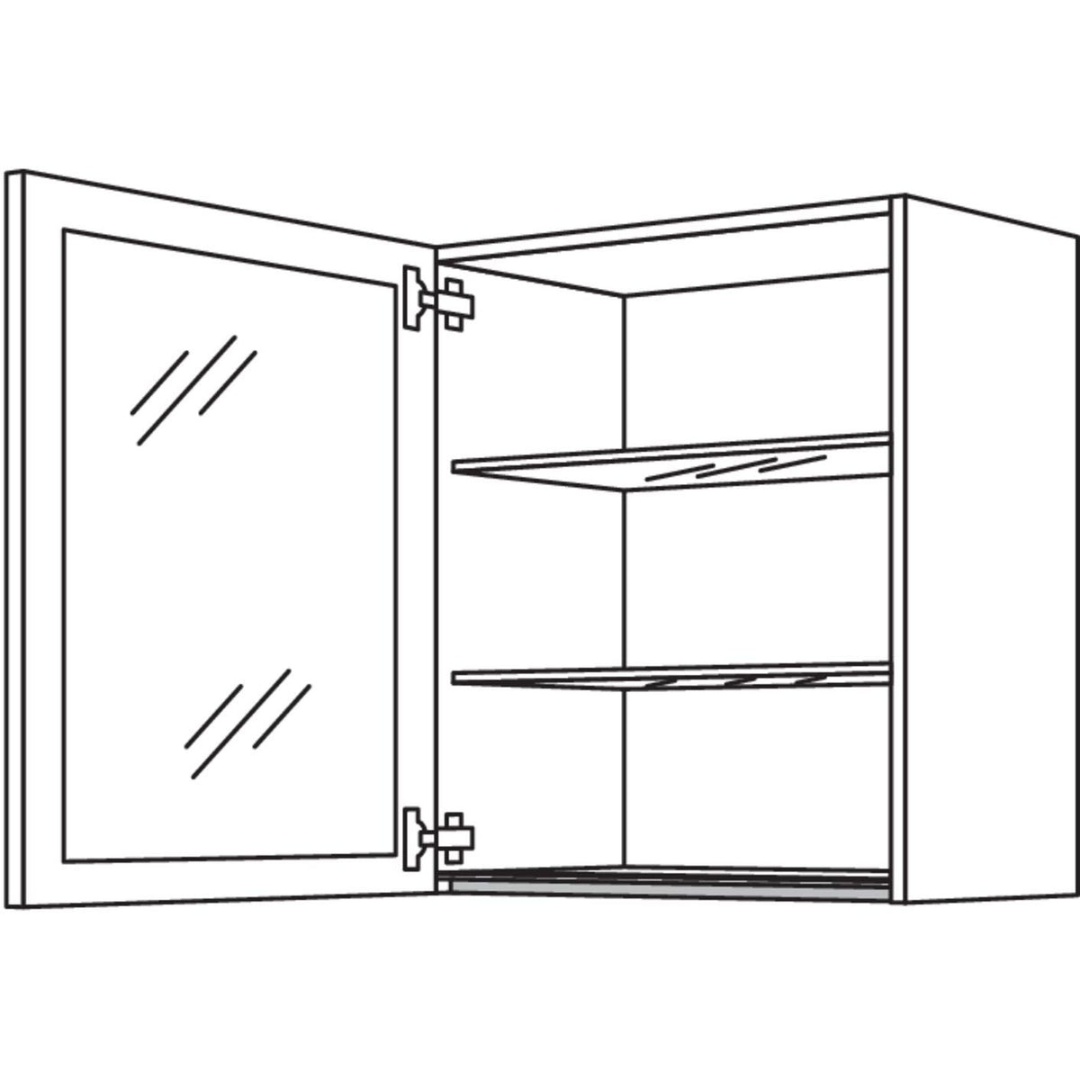 Nobilia Wandschrank Glasrahmentuer NWG50-2 66105
